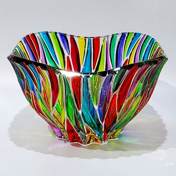 Spectacular 10 1/2" Due Zeta Zecchin Venetian / Murano Art Glass Bowl - Picture 6 of 16